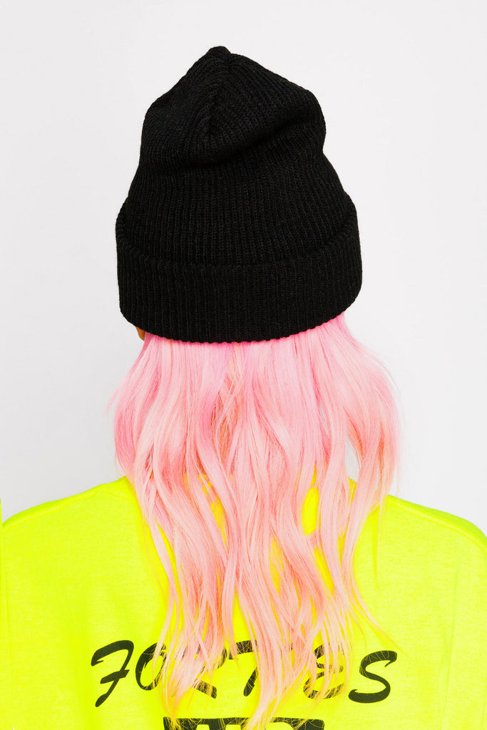 Text Logo Label Beanie