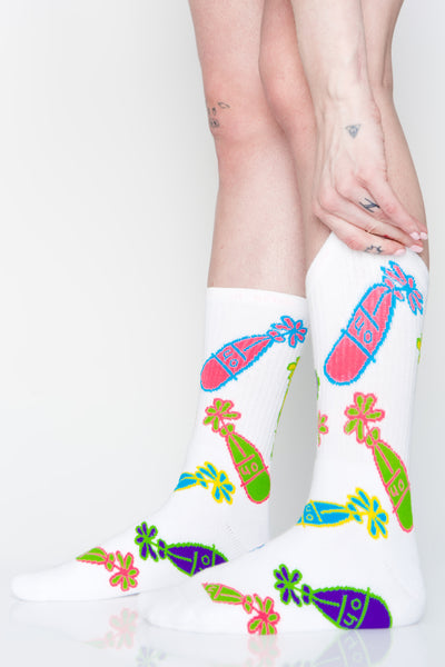 Flower Bottle Socks