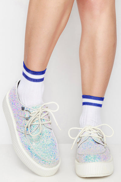 White Glitter Viva Mondo Creepers