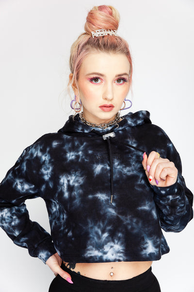 London Crop Tie Dye Hoodie