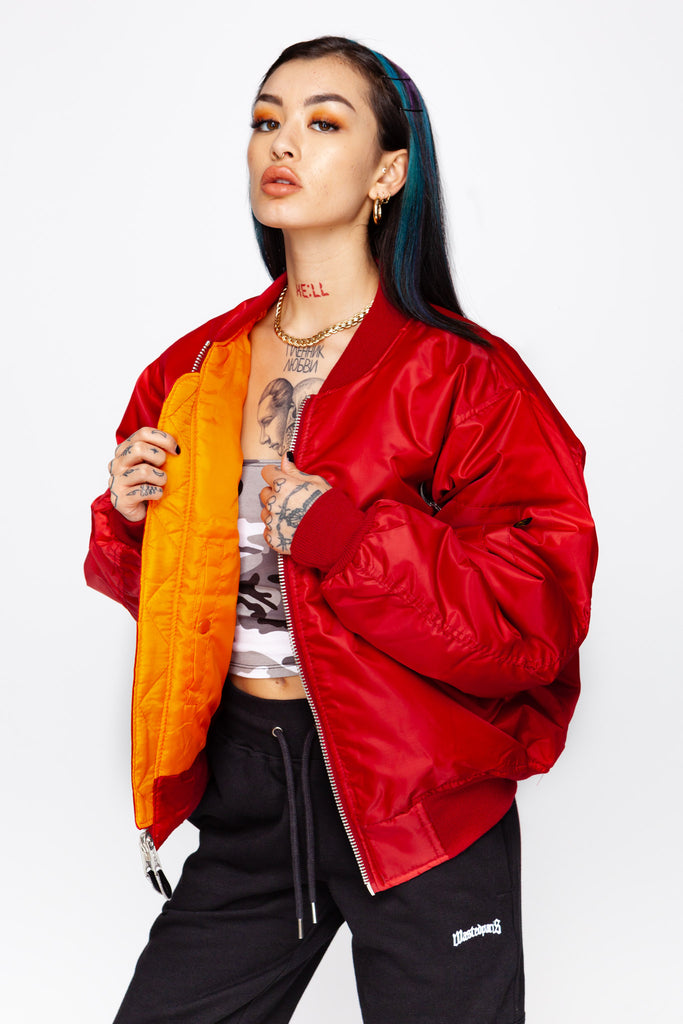 Fuego Red MA-1 Flight Jacket – Goodbye Bread