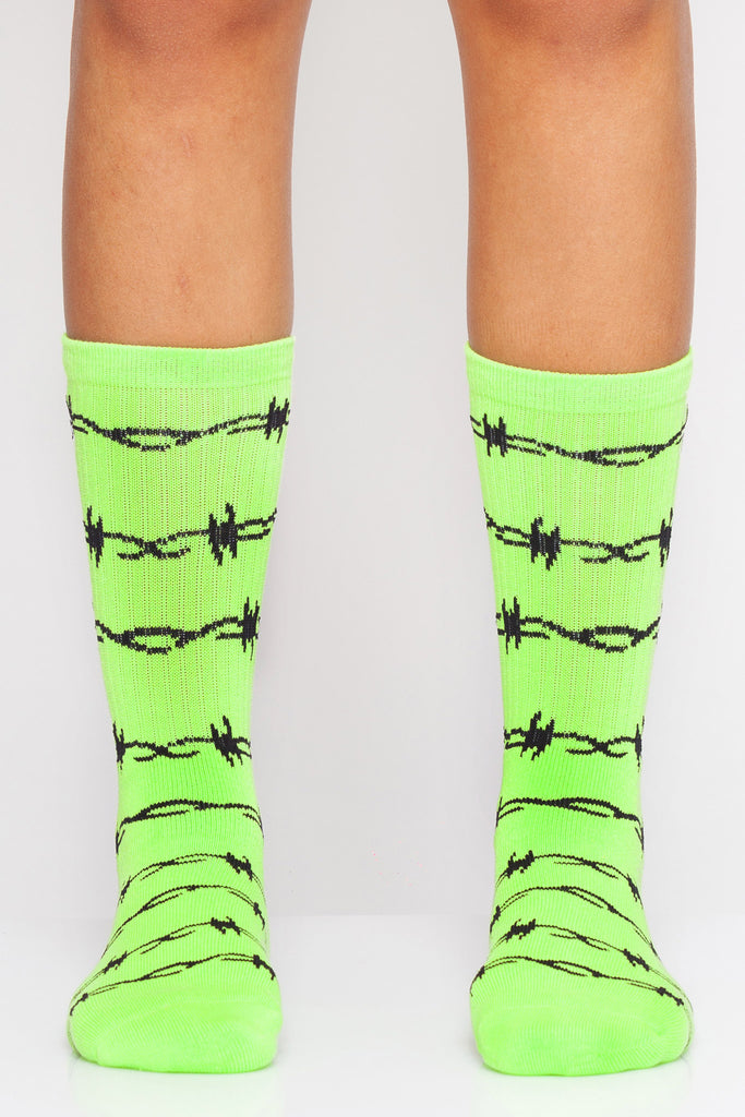 Wired Socks Neon Green