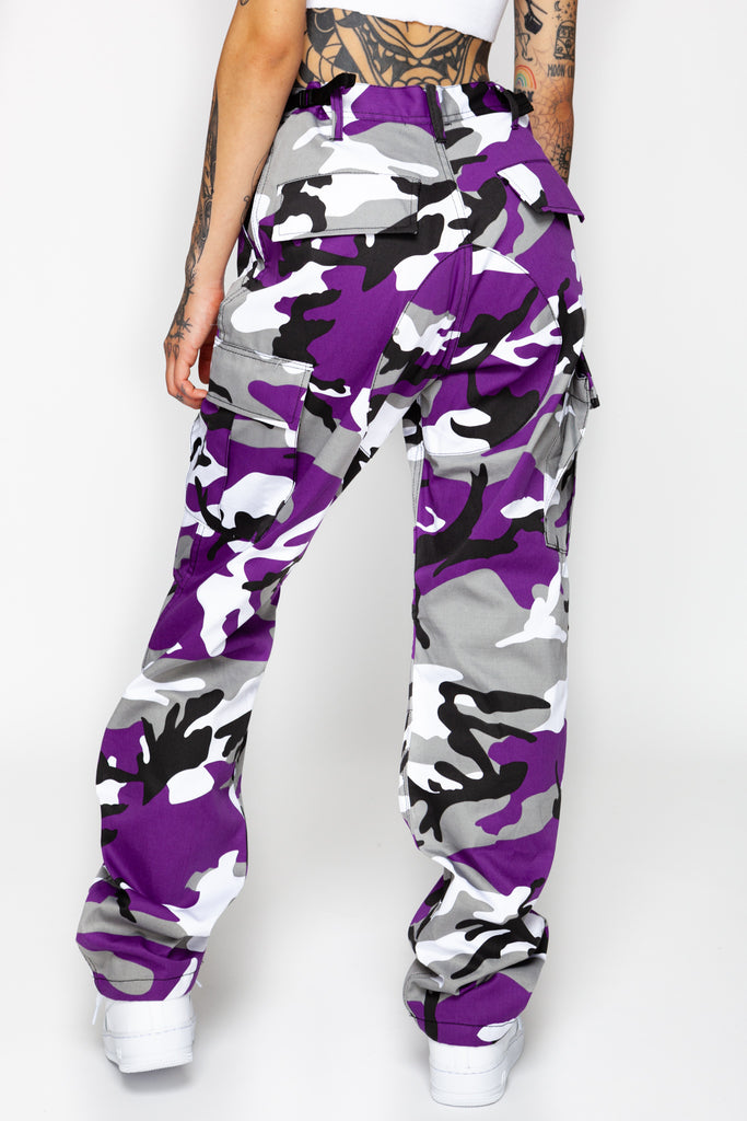 Purple Swag Camo Cargo Pants