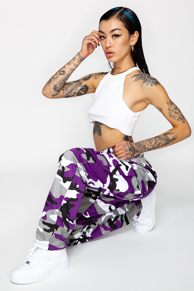 Purple Swag Camo Cargo Pants – Goodbye Bread