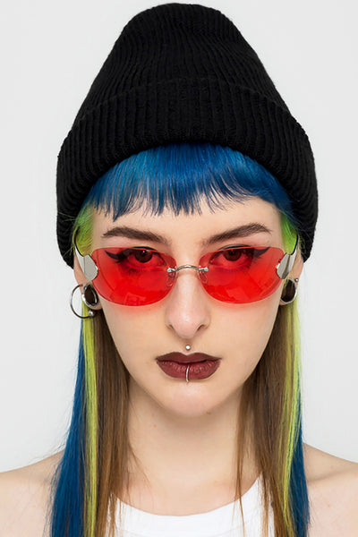 Vampire Rimless Shield Sunglasses