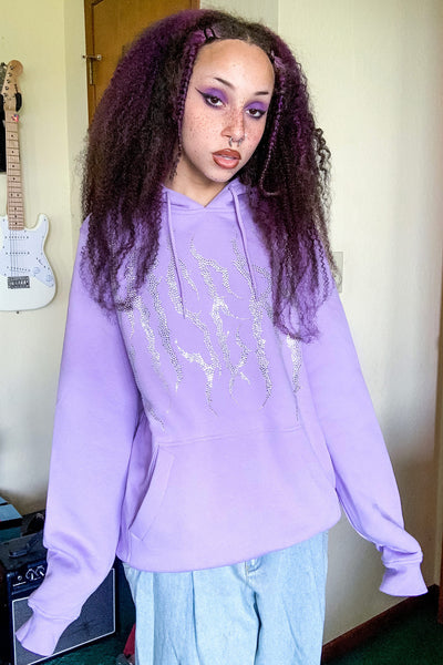 Pastel Death Metal Rhinestone Hoodie