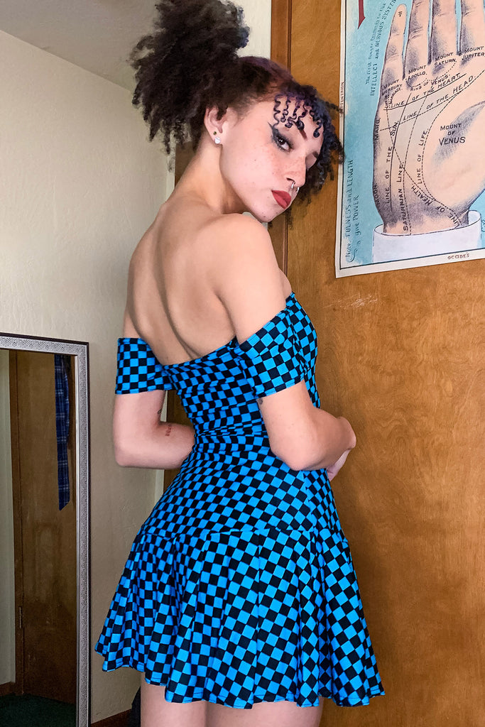 blue off the shoulder skater dress Cute Navy Dress - Off-the-Shoulder Dress - Velvet Skater Dress