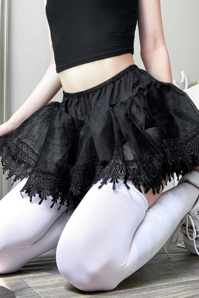 Goth Tok Petticoat Mini Skirt