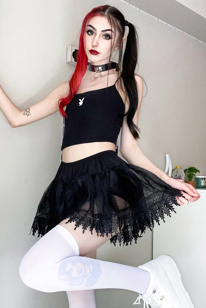 Goth Tok Petticoat Mini Skirt