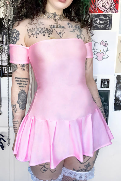 Candy Off Shoulder Skater Dress