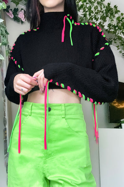 Freak Neon Crop Knit