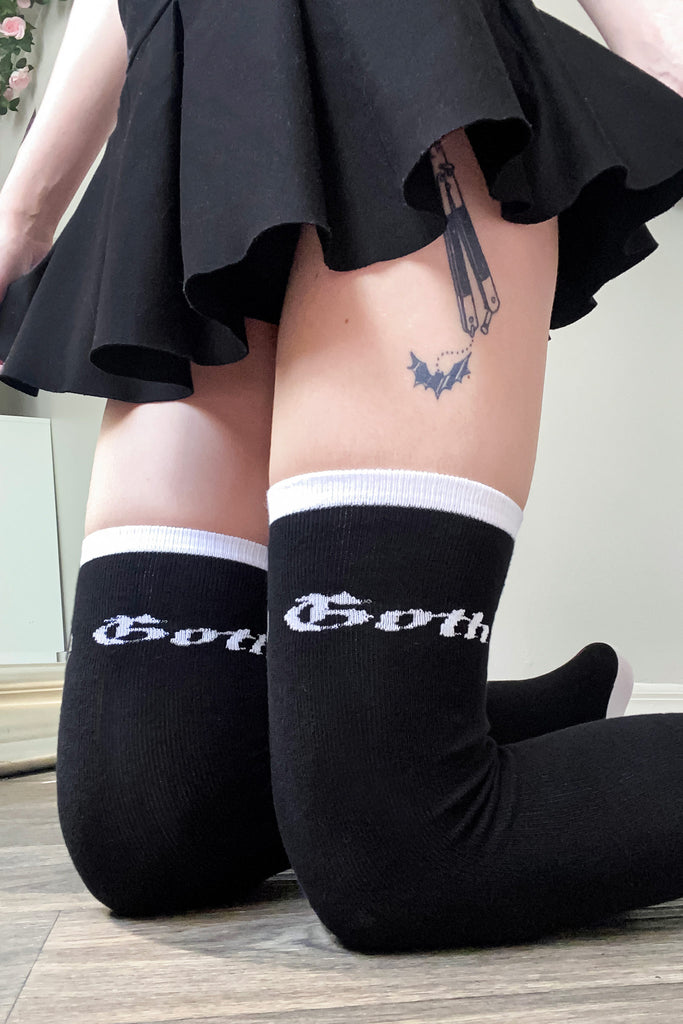 Baby Goth Thigh High Socks Goodbye Bread