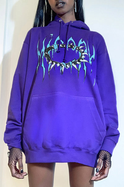 Orange & Purple Neon Eternal Logo Hoodie