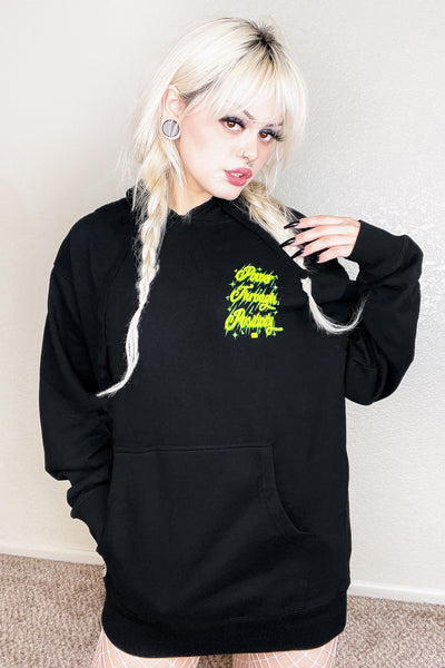 DEATH METAL RHINESTONE WASHED HOODIE – Misery Worldwide