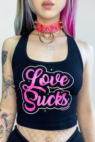 Love Sucks Crop Tank Top