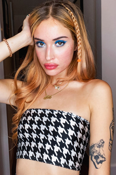 Houndstooth Tube Top