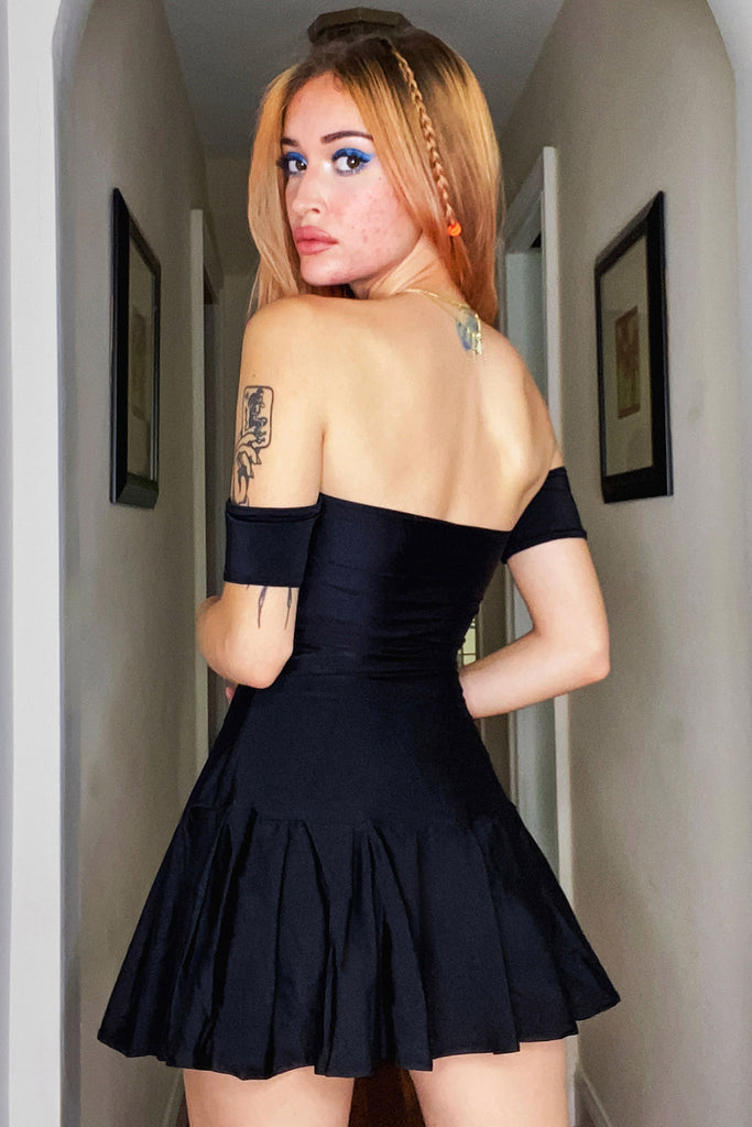Babygirl Off Shoulder Skater Dress Goodbye Bread Babygirl Off Shoulder Skater Dress Goodbye Bread