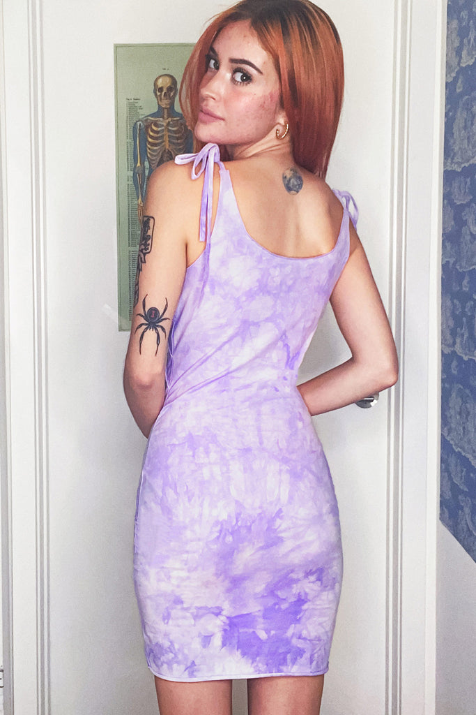 Lavender Tie Dye Midi Dress