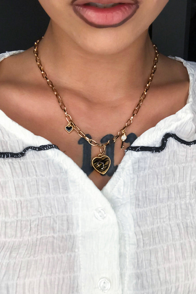 Safari Chic Heart Necklace