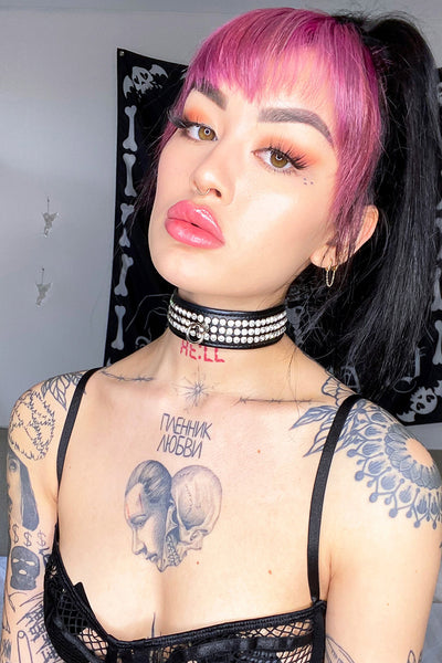 Verified O-Ring Rhinestone Choker